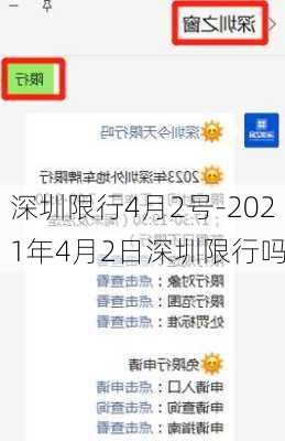 深圳限行4月2号-2021年4月2日深圳限行吗