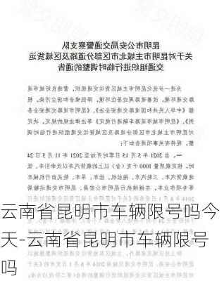 云南省昆明市车辆限号吗今天-云南省昆明市车辆限号吗