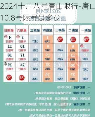 2024十月八号唐山限行-唐山10.8号限号是多少