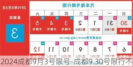 2024成都9月3号限号-成都9.30号限行不