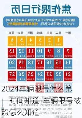 2024车辆限号怎么第一时间知道-车辆限号被照怎么知道