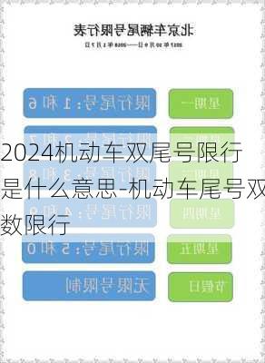 2024机动车双尾号限行是什么意思-机动车尾号双数限行