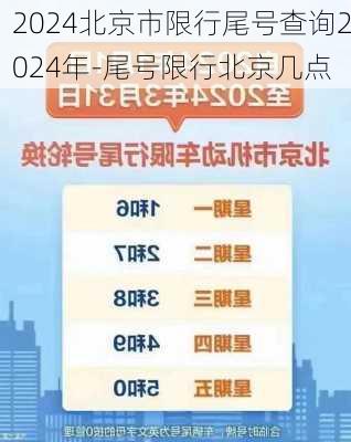 2024北京市限行尾号查询2024年-尾号限行北京几点