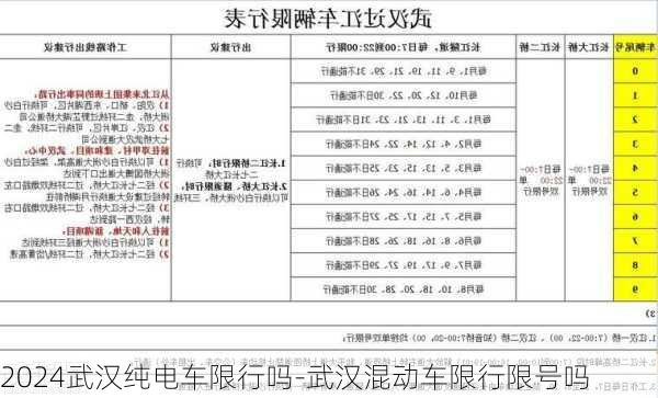 2024武汉纯电车限行吗-武汉混动车限行限号吗