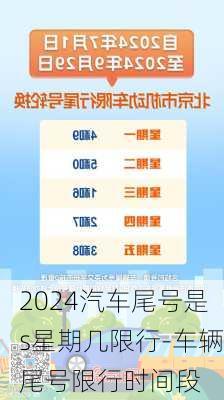 2024汽车尾号是s星期几限行-车辆尾号限行时间段