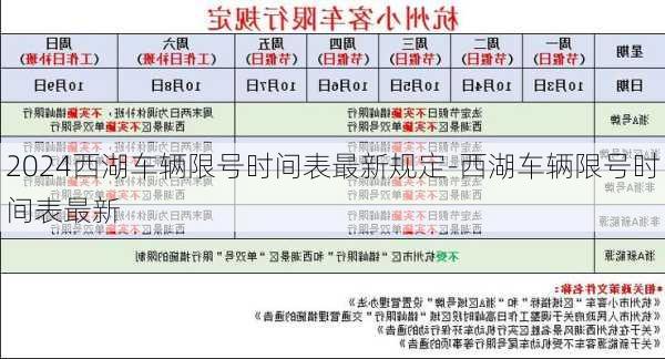 2024西湖车辆限号时间表最新规定-西湖车辆限号时间表最新