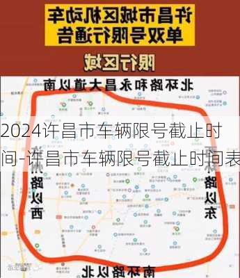 2024许昌市车辆限号截止时间-许昌市车辆限号截止时间表