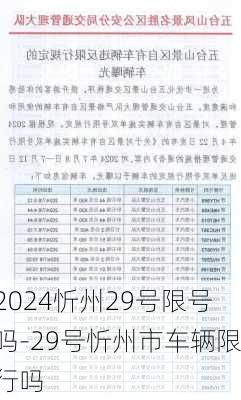 2024忻州29号限号吗-29号忻州市车辆限行吗