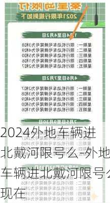 2024外地车辆进北戴河限号么-外地车辆进北戴河限号么现在