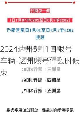 2024达州5月1日限号车辆-达州限号什么时候结束