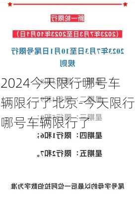 2024今天限行哪号车辆限行了北京-今天限行哪号车辆限行了