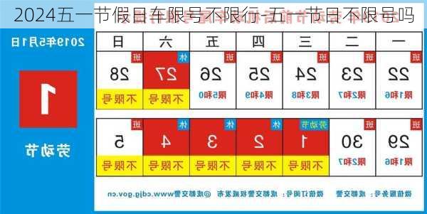 2024五一节假日车限号不限行-五一节日不限号吗