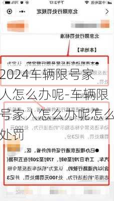 2024车辆限号家人怎么办呢-车辆限号家人怎么办呢怎么处罚