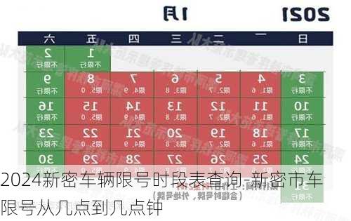 2024新密车辆限号时段表查询-新密市车限号从几点到几点钟