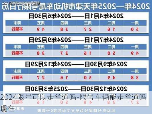 2024限号可以走省道吗-限号车辆能走省道吗现在