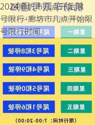 2024廊坊市几点开始限号限行-廊坊市几点开始限号限行时间