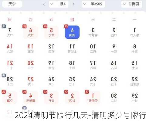 2024清明节限行几天-清明多少号限行