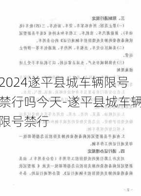 2024遂平县城车辆限号禁行吗今天-遂平县城车辆限号禁行