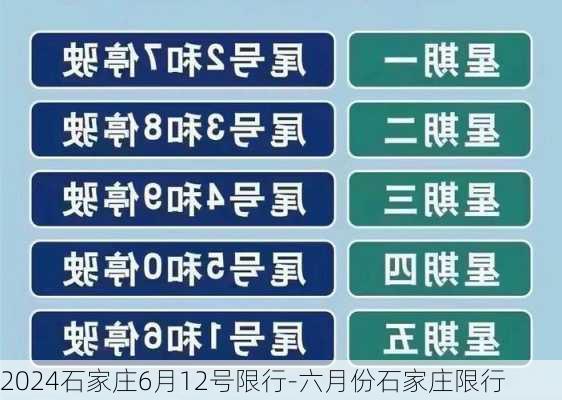 2024石家庄6月12号限行-六月份石家庄限行