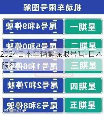 2024日本车辆解除限号吗-日本 限行