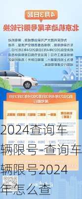 2024查询车辆限号-查询车辆限号2024年怎么查