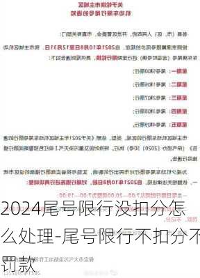 2024尾号限行没扣分怎么处理-尾号限行不扣分不罚款