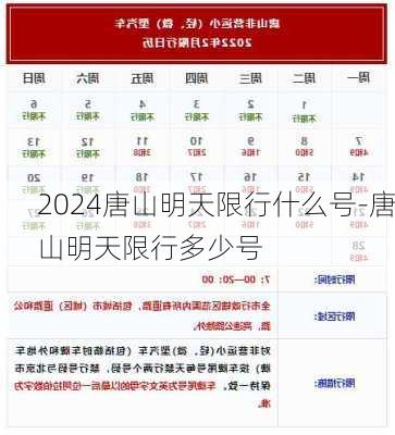 2024唐山明天限行什么号-唐山明天限行多少号