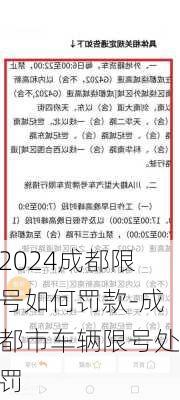 2024成都限号如何罚款-成都市车辆限号处罚