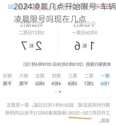 2024凌晨几点开始限号-车辆凌晨限号吗现在几点