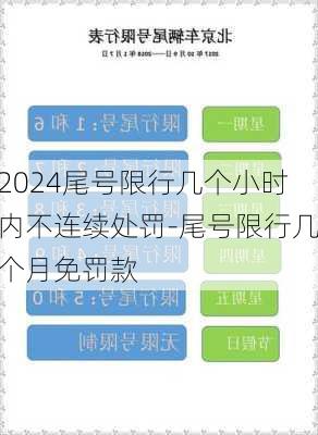 2024尾号限行几个小时内不连续处罚-尾号限行几个月免罚款