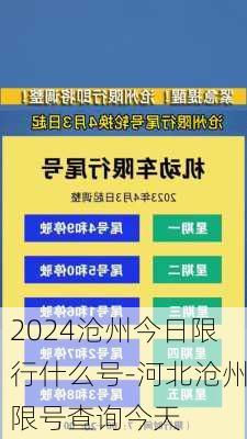 2024沧州今日限行什么号-河北沧州限号查询今天