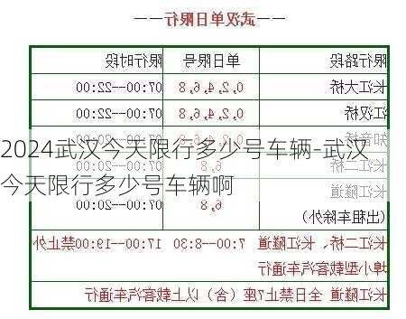 2024武汉今天限行多少号车辆-武汉今天限行多少号车辆啊