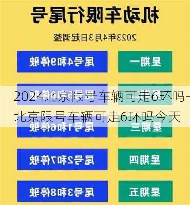 2024北京限号车辆可走6环吗-北京限号车辆可走6环吗今天