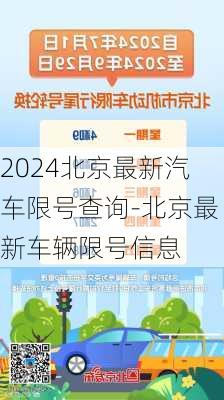 2024北京最新汽车限号查询-北京最新车辆限号信息