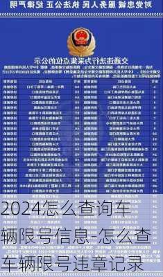 2024怎么查询车辆限号信息-怎么查车辆限号违章记录