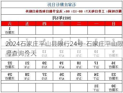 2024石家庄平山县限行24号-石家庄平山限号查询今天