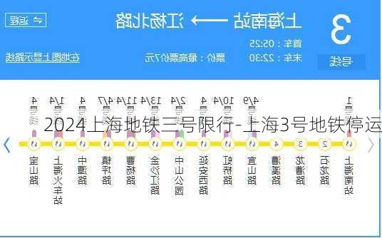 2024上海地铁三号限行-上海3号地铁停运