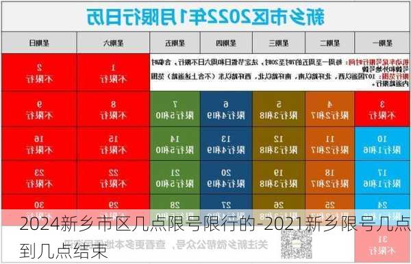 2024新乡市区几点限号限行的-2021新乡限号几点到几点结束