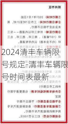 2024清丰车辆限号规定-清丰车辆限号时间表最新