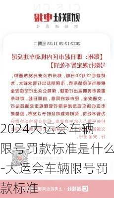 2024大运会车辆限号罚款标准是什么-大运会车辆限号罚款标准