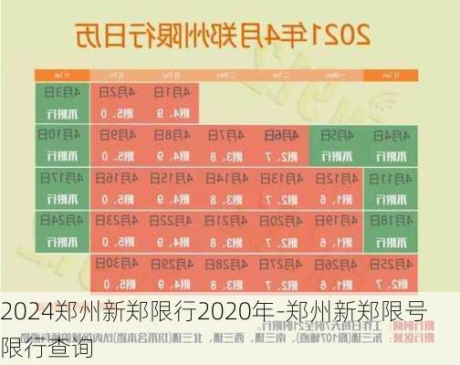 2024郑州新郑限行2020年-郑州新郑限号限行查询