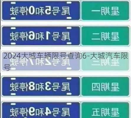 2024大城车辆限号查询6-大城汽车限号