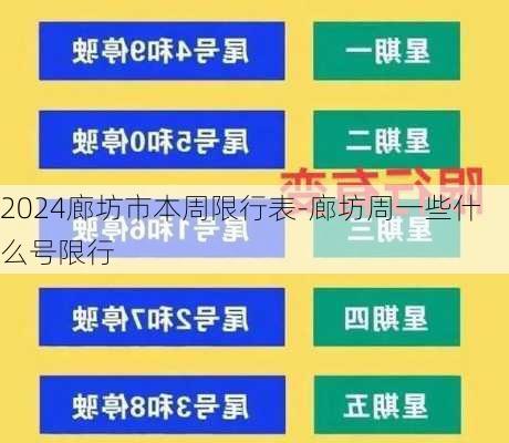 2024廊坊市本周限行表-廊坊周一些什么号限行