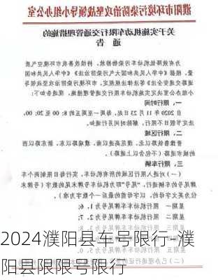 2024濮阳县车号限行-濮阳县限限号限行