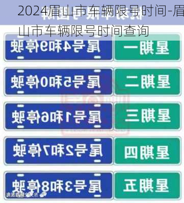 2024眉山市车辆限号时间-眉山市车辆限号时间查询