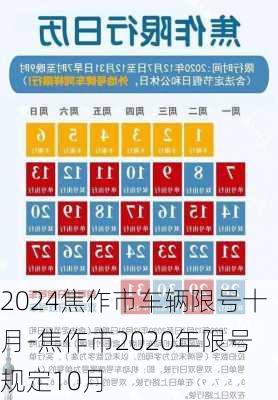 2024焦作市车辆限号十月-焦作市2020年限号规定10月