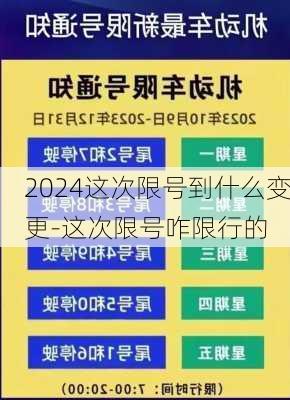 2024这次限号到什么变更-这次限号咋限行的