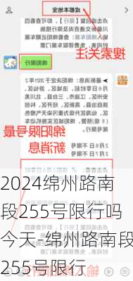 2024绵州路南段255号限行吗今天-绵州路南段255号限行