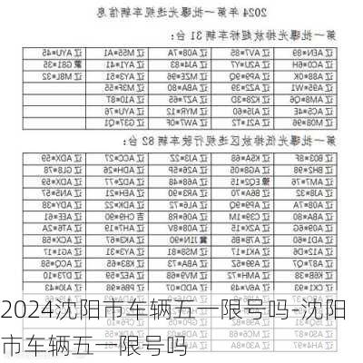 2024沈阳市车辆五一限号吗-沈阳市车辆五一限号吗