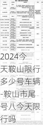 2024今天鞍山限行多少号车辆-鞍山市尾号八今天限行吗